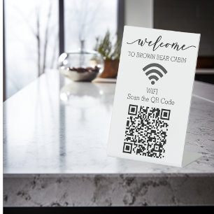 Signe De Table STR WIFI scan Code QR Location de vacances à court