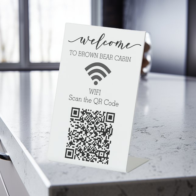 Signe De Table STR WIFI scan QR Code Location de courte durée (Créateur téléchargé)