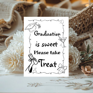 Signe De Table Style Doodles Main Draduation Cadeaux et carte