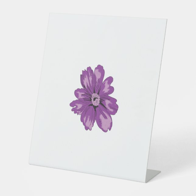 Signe De Table Style Fille, Aubergine Légère, Cèdre Blanchi (Recto)