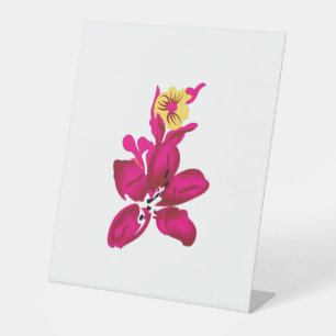 Signe De Table Style floral, ArtyClick Crimson, Or léger