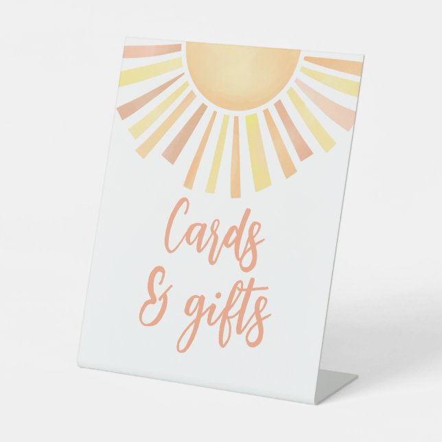 Signe De Table Sun Baby Shower Cards And Gifts (Recto)