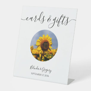 Signe De Table Sunflower Blue Sky Rustic Wedding Cartes & Cadeaux