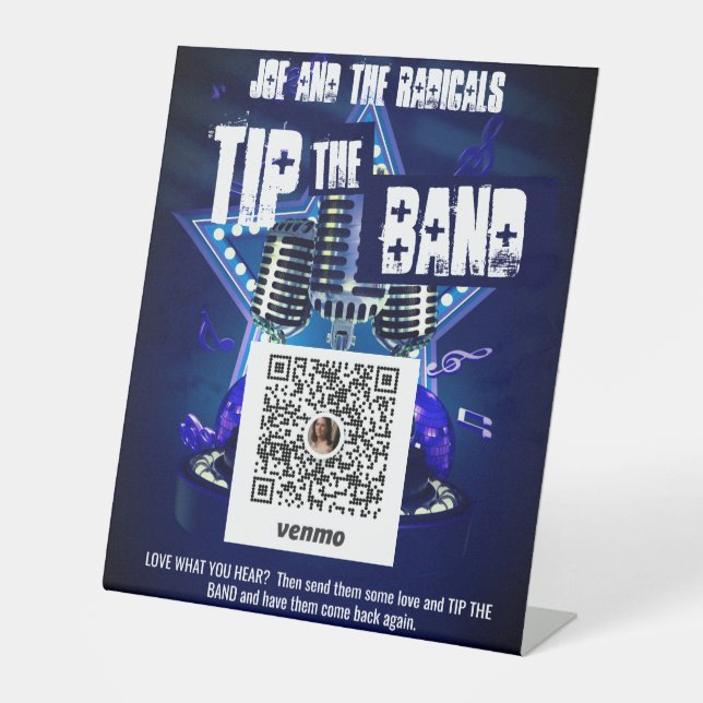 Signe De Table Support Bande locale Venmo Pedestal Signal (Recto)