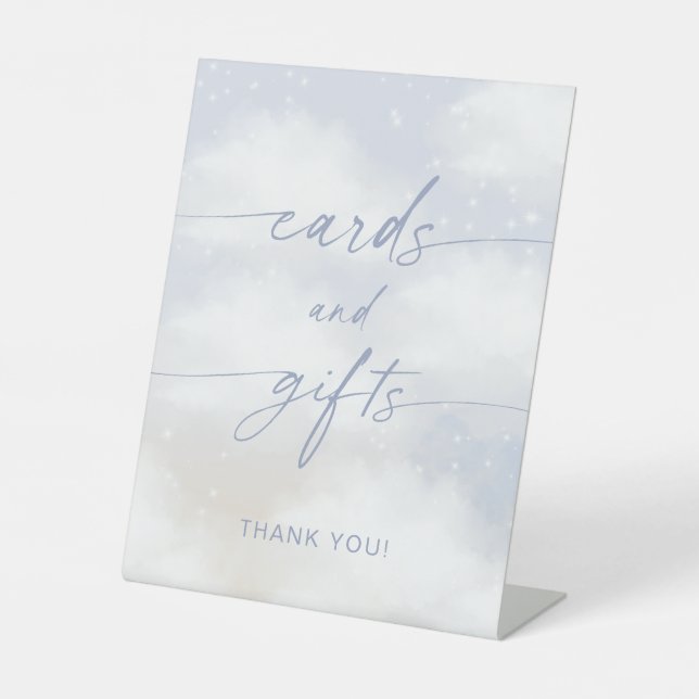 Signe De Table Sur Cloud 9 Cartes Et Cadeaux (Recto)