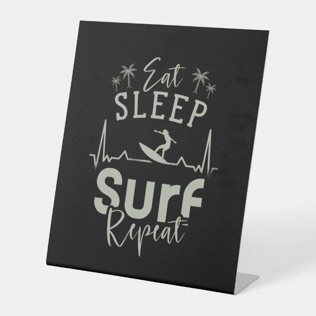 Signe De Table Surf de sommeil de manger répéter (Recto)