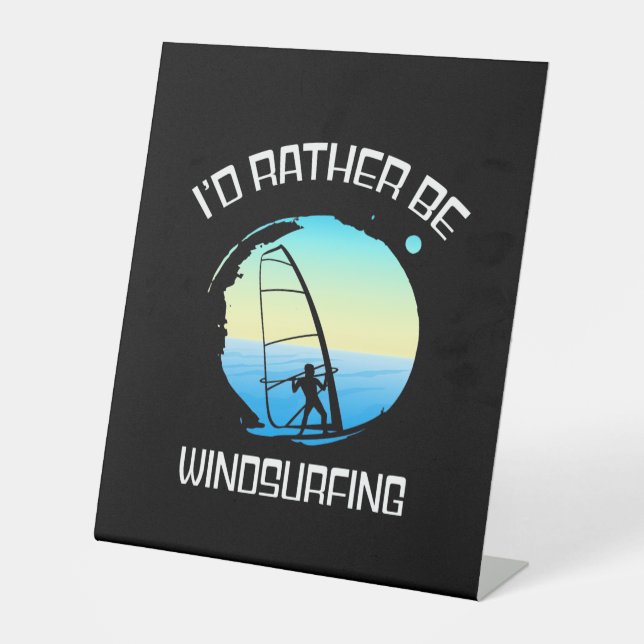 Signe De Table Surfer Plutôt Plutôt La Planche À Voile (Recto)