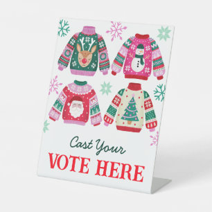 Signe De Table Sweat moche Cast Your Vote Sign