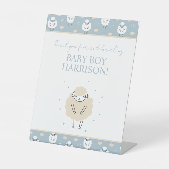 Signe De Table Sweet Dreams Compter Baby shower mouton (Recto)