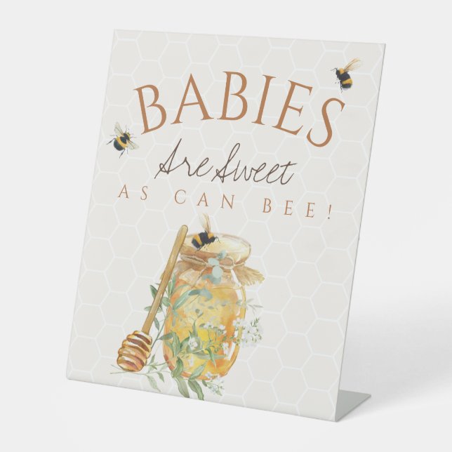 Signe De Table Sweet Little Honey Baby shower SIgn (Recto)