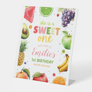 Signe De Table Sweet One Fruit 1er Anniversaire, Fête d'Été
