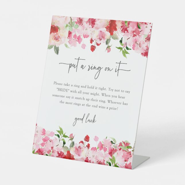 Signe De Table Symbole à anneaux floraux (Recto)