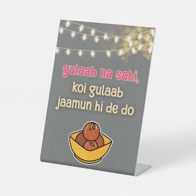 Signe De Table SYMBOLE ALIMENTAIRE DU Mariage pakistanais Desi In (Recto)