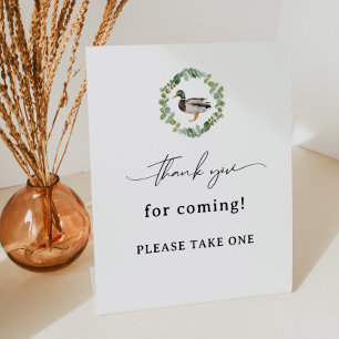 Signe De Table Symbole Baby shower Merci Mallard Duck Favoriser