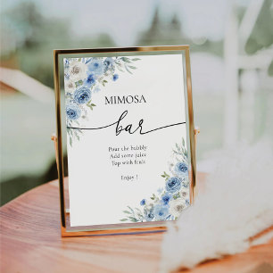 Signe De Table SYMBOLE Bleu Dusty Ivoire Mimosa Barre