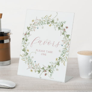 Signe De Table Symbole Boho Rustic Fleur sauvage des faveurs de d