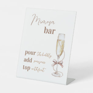 Signe De Table Symbole Brunch et Bubbly Mimosa Bar 8x10