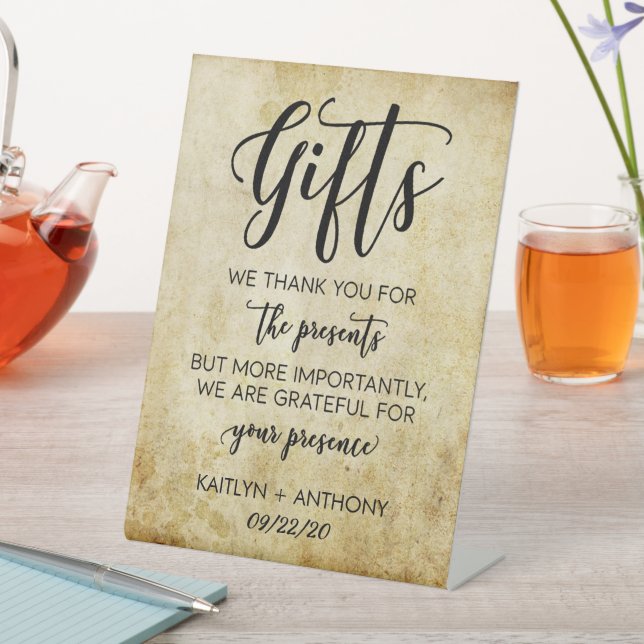 Signe De Table Symbole Cadeaux de Mariage vintage (In SItu)