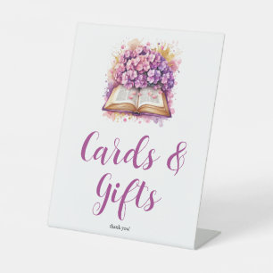 Signe De Table Symbole Cadeaux du thème du livre d'Hydrangea