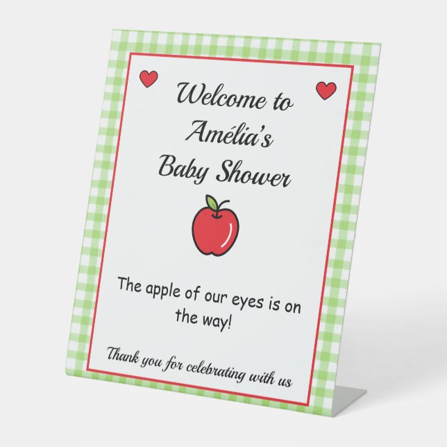 Signe De Table SYMBOLE CENTRAL Baby shower Apple (Recto)