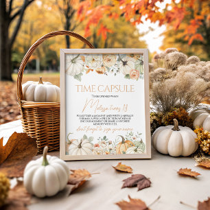 Signe De Table SYMBOLE citrouille Floral Time Capsule