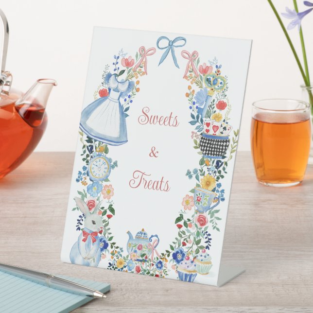 Signe De Table Symbole d'Alice Whimsical au pays des merveilles (In SItu)