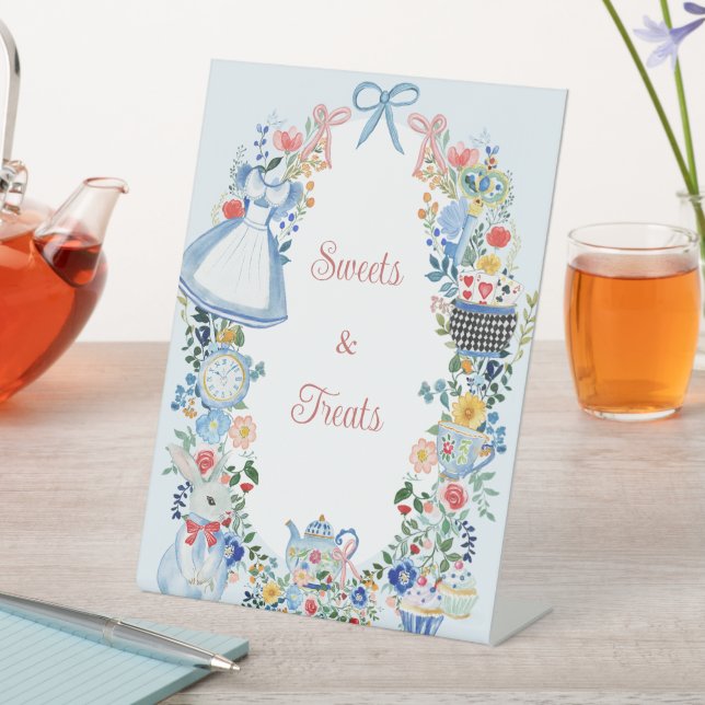 Signe De Table Symbole d'Alice Whimsical au pays des merveilles (In SItu)