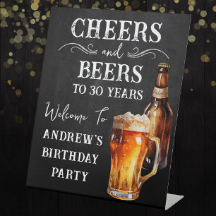 Signe De Table Symbole de 30e anniversaire de la bière et de la b