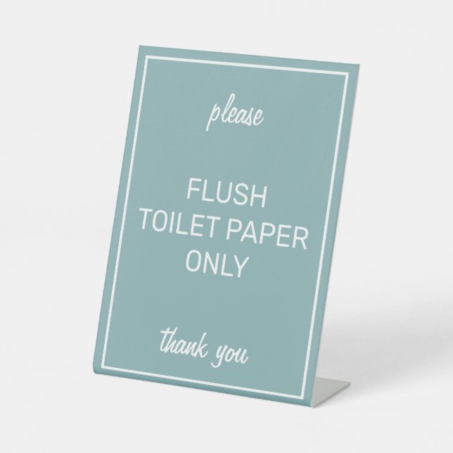 Signe De Table Symbole de base moderne Salle de bain Turquoise Se (Recto)