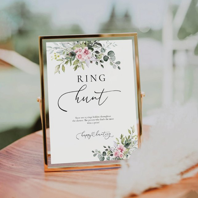 Signe De Table Symbole de chasse en anneau rose pâle (Créateur téléchargé)