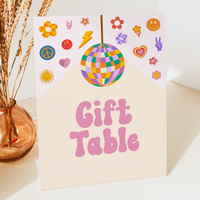 Signe De Table Symbole de fête de table cadeau Super Disco Retro (Créateur téléchargé)