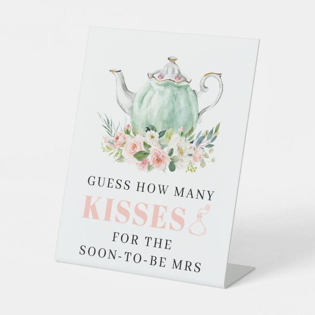 Signe De Table Symbole de Fête des mariées Tea Party Favoriser (Recto)