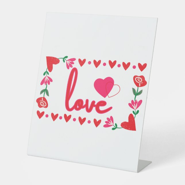 Signe De Table Symbole de la Saint Valentin (Recto)