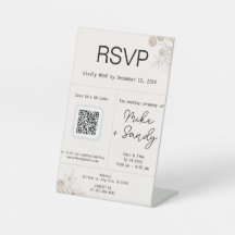Symbole de la table de mariage, code QR Signal RSV