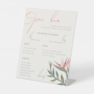 Signe De Table Symbole de Lovebirds dans Paradise Bar