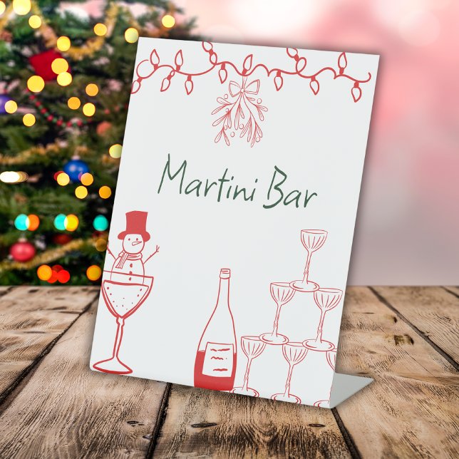 Signe De Table Symbole de Noël Entreprise Doodé Party Bar (Créateur téléchargé)