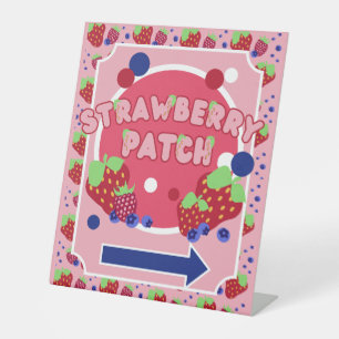 Signe De Table Symbole de patchs fraises