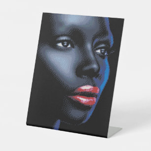 Signe De Table Symbole de Pedestal pour femme africaine