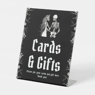 Signe De Table Symbole d'Halloween Squelette Cartes de Mariage et