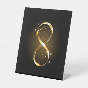 Signe De Table Symbole d'infini doré
