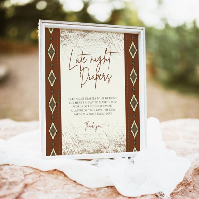 Signe De Table SYMBOLE DOLLY Aztec Rustic Western Late Night Diap (Créateur téléchargé)