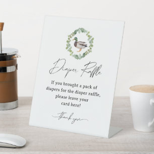 Signe De Table Symbole du Baby shower de canard de Mallard
