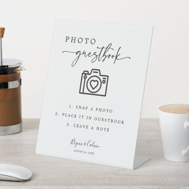 Signe De Table Symbole du livre d'or photo - Acrylique Mariage mi (In SItu)