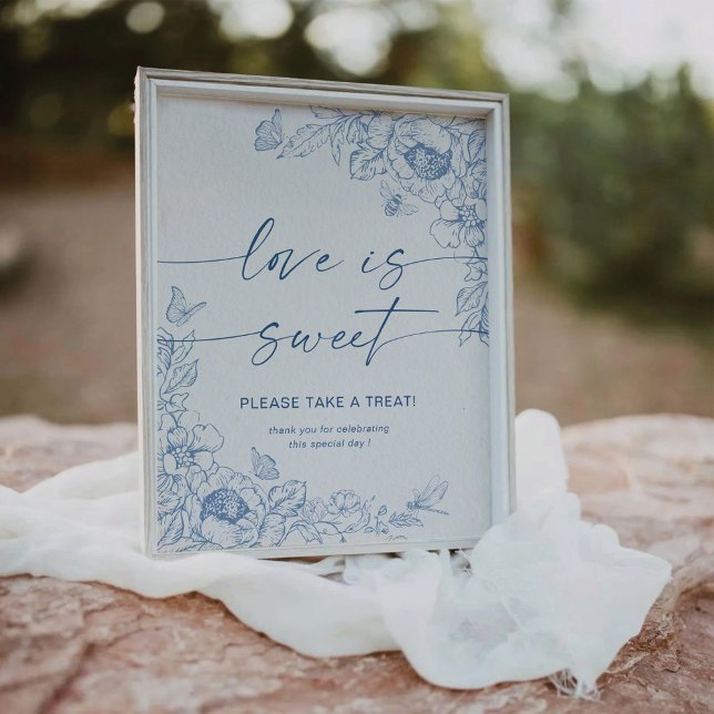 Signe De Table Symbole floral Chinoiserie L'amour est doux (Créateur téléchargé)