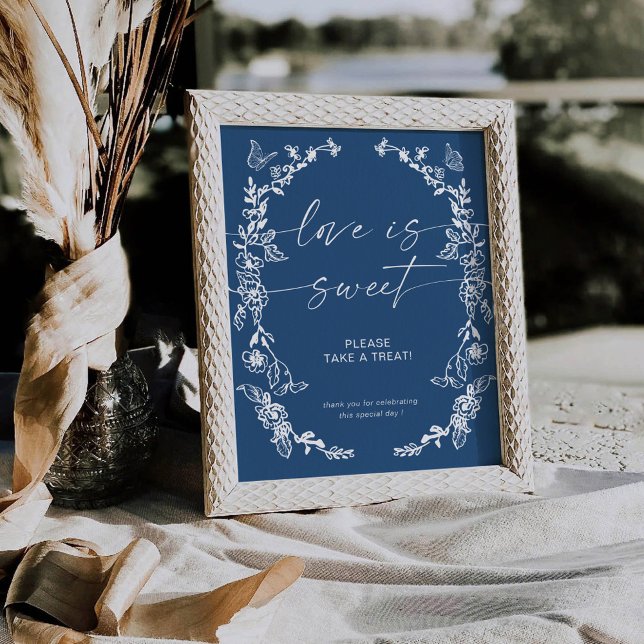 Signe De Table Symbole floral Chinoiserie L'amour est doux (Créateur téléchargé)