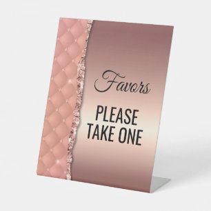Signe De Table Symbole Glam Rose Gold Ripped Parties scintillant