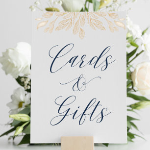 Signe De Table Symbole Gold Leaf Botanical Wedding Cartes & Cadea