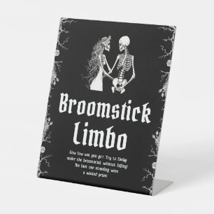Signe De Table Symbole gothique Halloween Squelette Broomstick Li
