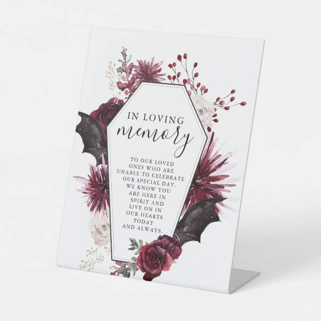 Signe De Table Symbole Halloween en mémoire d'amour (Recto)