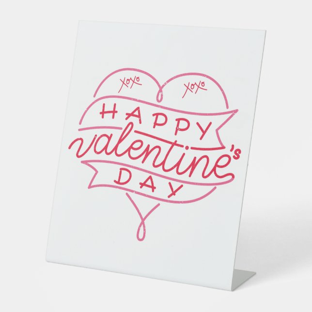 Signe De Table SYMBOLE Heureuse Sainte-Valentin POUSSIÈRE (Recto)